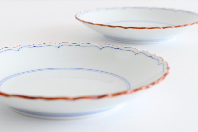 Flower-shaped Plate Brown-Rimmed | Hasami Ware