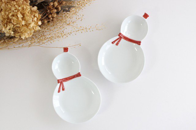 Gourd-shaped Plate Red | Hasami Ware-Detail13