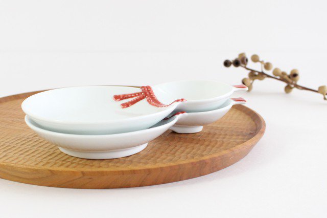 Gourd-shaped Plate Red | Hasami Ware