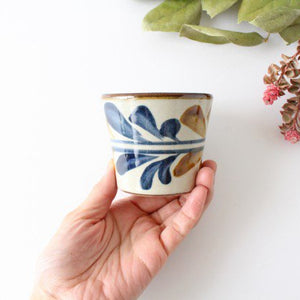 Toshin Kiln Soba Choko Deigo Arabesque Small | Free Cup Tsuboya Ware Yachimun-Detail4