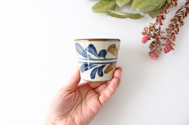 Toshin Kiln Soba Choko Deigo Arabesque Small | Free Cup Tsuboya Ware Yachimun-Detail4