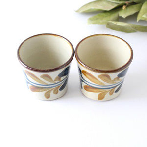 Toshin Kiln Soba Choko Deigo Arabesque Small | Free Cup Tsuboya Ware Yachimun-Detail5