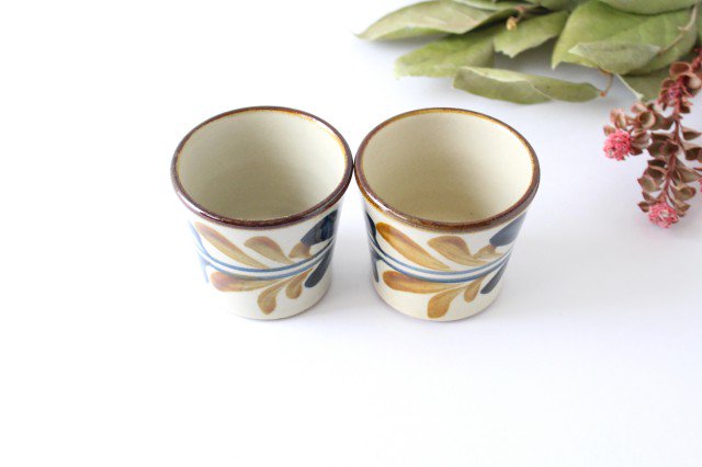 Toshin Kiln Soba Choko Deigo Arabesque Small | Free Cup Tsuboya Ware Yachimun-Detail5