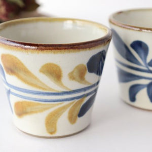 Toshin Kiln Soba Choko Deigo Arabesque Small | Free Cup Tsuboya Ware Yachimun-Detail8