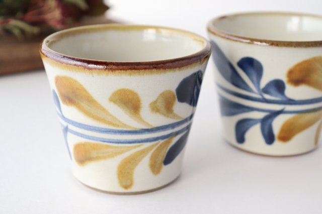 Toshin Kiln Soba Choko Deigo Arabesque Small | Free Cup Tsuboya Ware Yachimun-Detail8