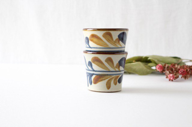 Toshin Kiln Soba Choko Deigo Arabesque Small | Free Cup Tsuboya Ware Yachimun-Detail10