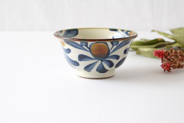 Toshin Kiln Rice Bowl Arabesque  | Tsuboya Ware  Yachimun-TOP