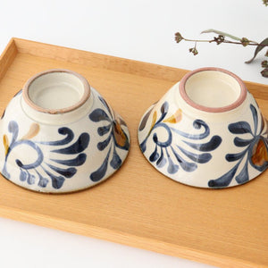 Toshin Kiln Rice Bowl Arabesque  | Tsuboya Ware  Yachimun-Detail4