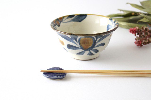 Toshin Kiln Rice Bowl Arabesque  | Tsuboya Ware  Yachimun-Detail7