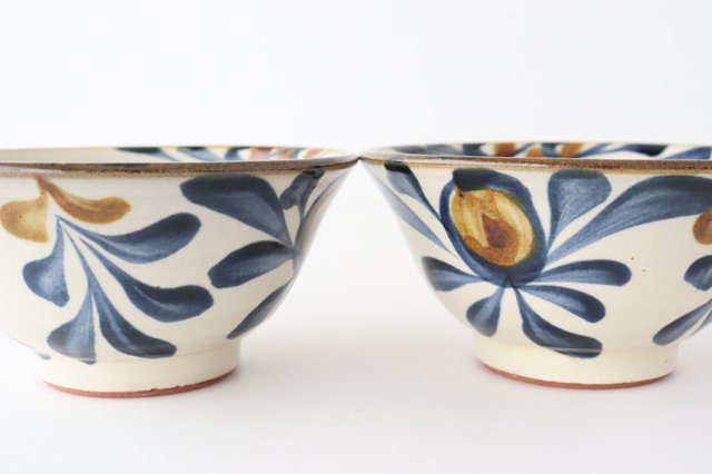 Toshin Kiln Rice Bowl Arabesque  | Tsuboya Ware  Yachimun-Detail8