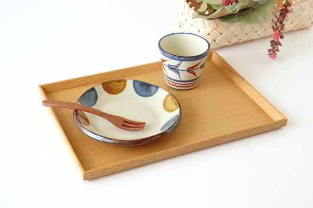 Toshin Kiln Round Plate Brown and Blue Dots 15cm/5.9in | Tsuboya Ware Yachimun-Detail9