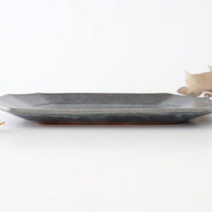 Furutani Seitosho Octagonal Rectangle Plate Small Gray | Sushi Plate-Detail4