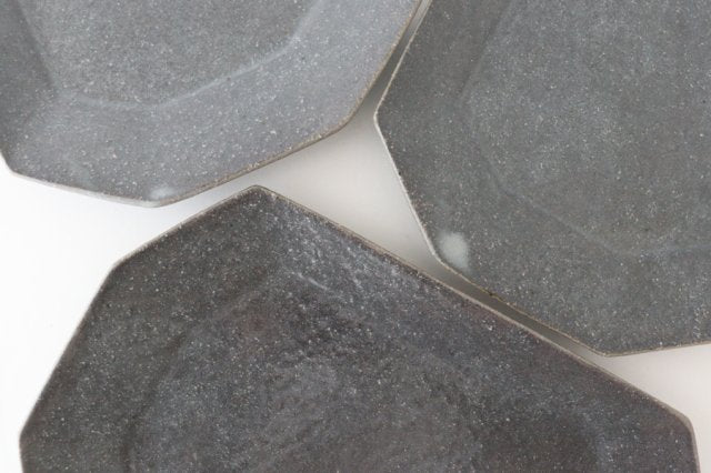 Furutani Seitosho Octagonal Rectangle Plate Small Gray | Sushi Plate-Detail8