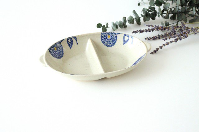 Separete Bowl Blue Dahlia | Serving Bowl Hasami Ware