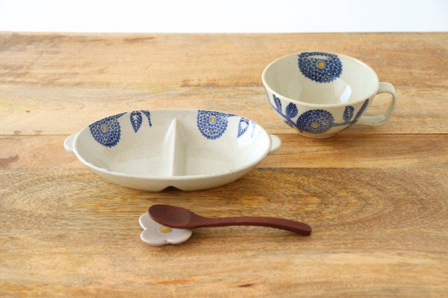 Separete Bowl Blue Dahlia | Serving Bowl Hasami Ware