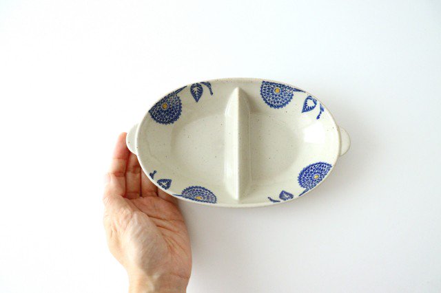 Separete Bowl Blue Dahlia | Serving Bowl Hasami Ware