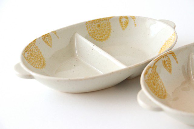 Separete Bowl Yellow Dahlia | Serving Bowl Hasami Ware