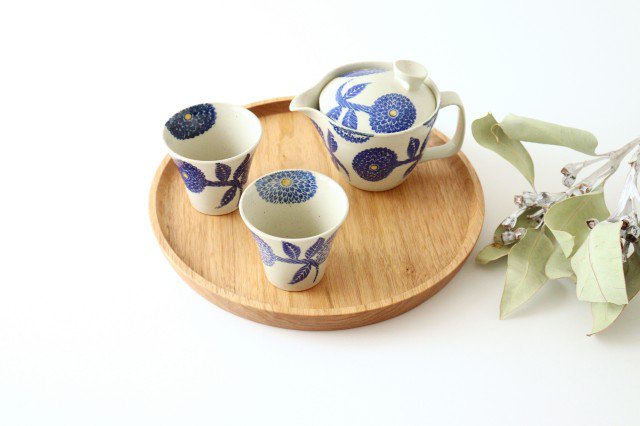 Japanese Cup Blue Dahlia | Yunomi Hasami Ware