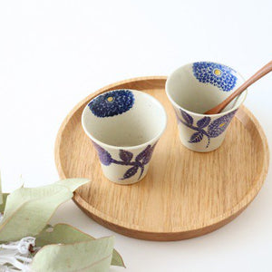 Japanese Cup Blue Dahlia | Yunomi Hasami Ware-Detail7