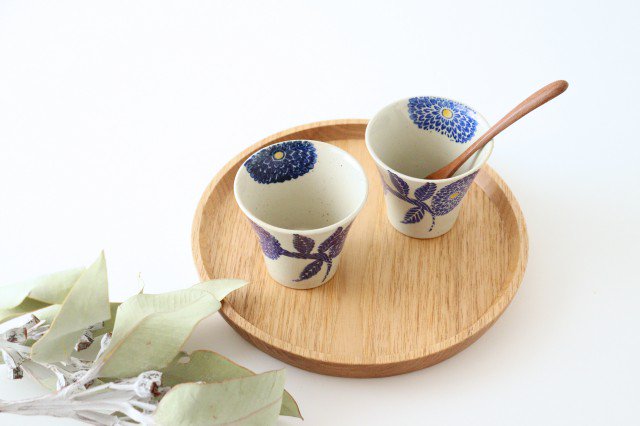 Japanese Cup Blue Dahlia | Yunomi Hasami Ware-Detail7