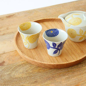 Japanese Cup Yellow Dahlia | Yunomi Hasami Ware-Detail14