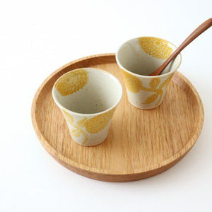 Japanese Cup Yellow Dahlia | Yunomi Hasami Ware-Detail8