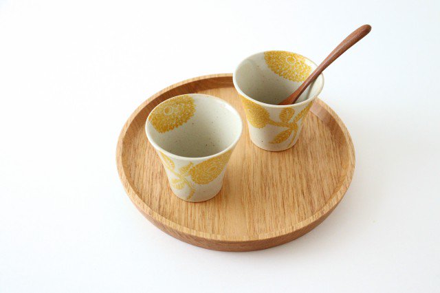 Japanese Cup Yellow Dahlia | Yunomi Hasami Ware