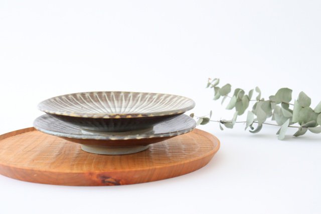Round Plate Hakeme 18cm/7.1in | Ontayaki
