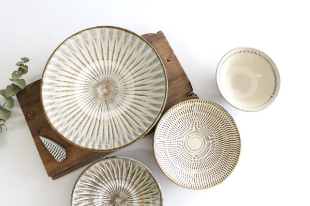 Round Plate Hakeme 18cm/7.1in | Ontayaki