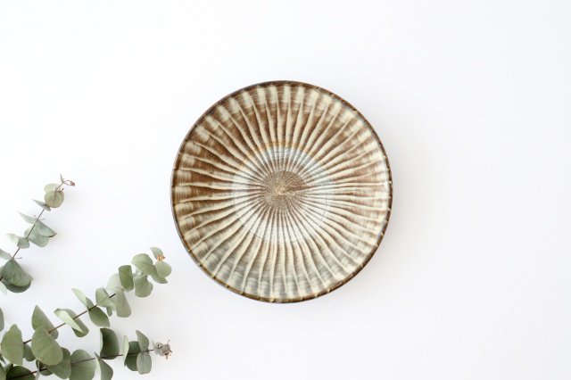 Round Plate Hakeme 18cm/7.1in | Ontayaki-Detail14