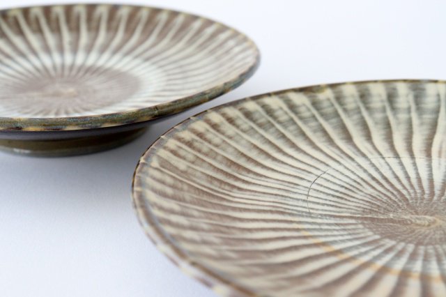 Round Plate Hakeme 18cm/7.1in | Ontayaki
