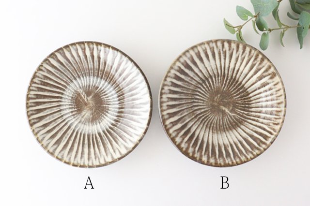 Round Plate Hakeme 18cm/7.1in | Ontayaki
