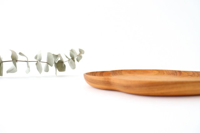 Aizawa Wood Crafts KITO Oval Wood Plate Sakura