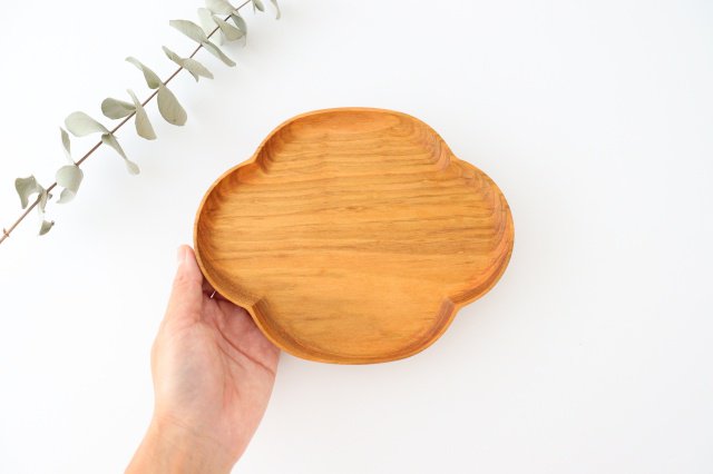 Aizawa Wood Crafts KITO Oval Wood Plate Sakura
