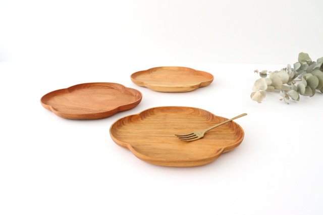 Aizawa Wood Crafts KITO Oval Wood Plate Sakura