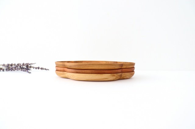 Aizawa Wood Crafts KITO Oval Wood Plate Sakura