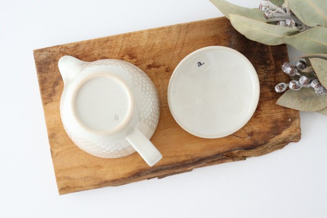 ORIME Japanese Teapot Pique White Large | Kyusu Hasami Ware