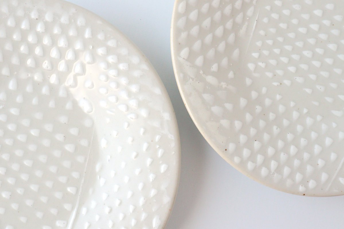 ORIME Small Round Plate Pique White 12cm/4.7in | Hasami Ware