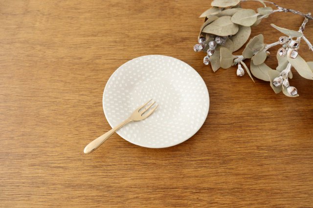 ORIME Small Round Plate Pique White 12cm/4.7in | Hasami Ware