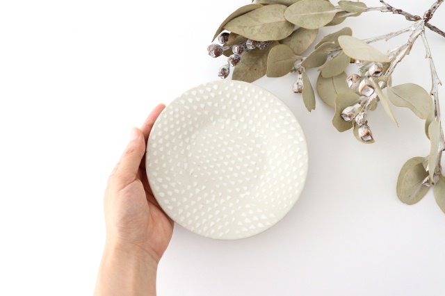 ORIME Small Round Plate Pique White 12cm/4.7in | Hasami Ware