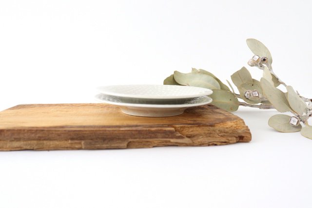 ORIME Small Round Plate Pique White 12cm/4.7in | Hasami Ware