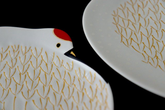 Sauce Plate Crane | Hasami Ware