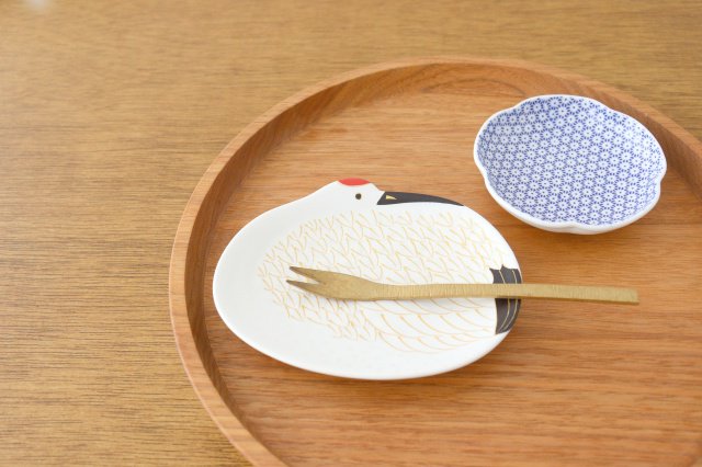 Sauce Plate Crane | Hasami Ware