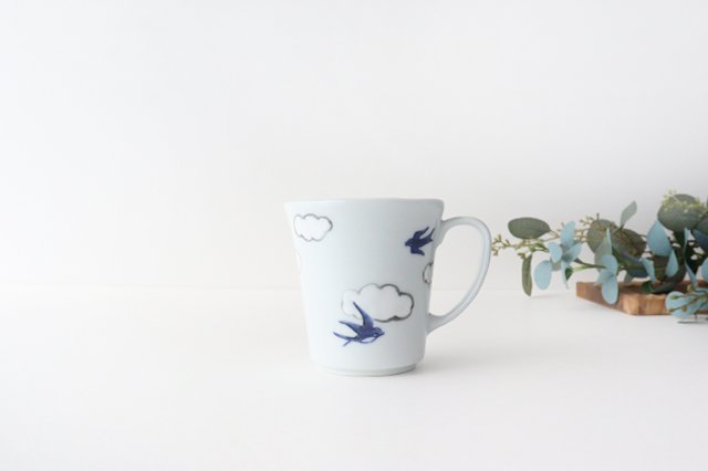 Mug Porcelain Cloud Swallow Arita Ware