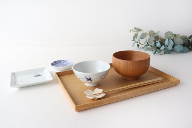 Rice bowl small porcelain cloud swallow Arita ware