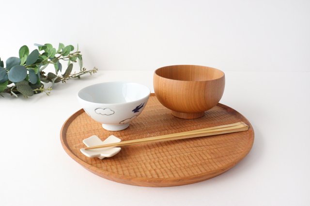 Rice bowl small porcelain cloud swallow Arita ware