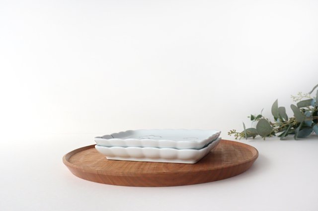 Square plate porcelain cloud swallow Arita ware-Detail10