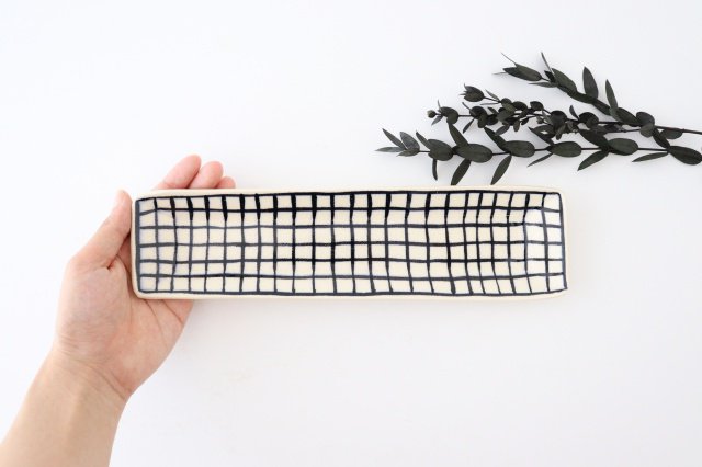 Rectangle Plate Lattice | Sushi Plate Arita Ware-Detail2
