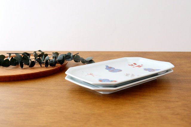 Octagonal Long Plate Imari Gourds | Sushi Plate Arita Ware-Detail2