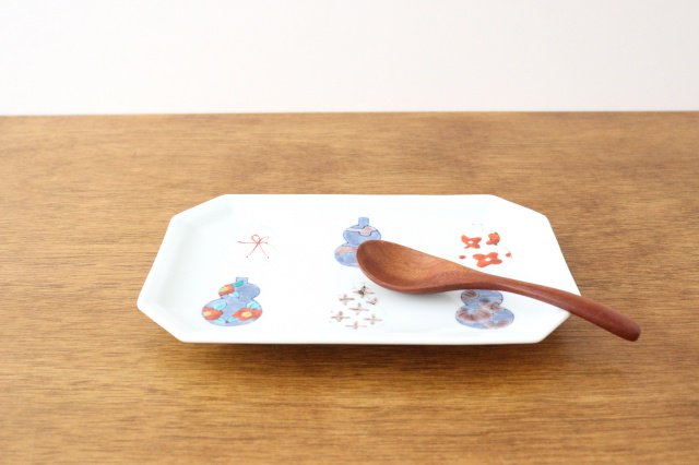 Octagonal Long Plate Imari Gourds | Sushi Plate Arita Ware-Detail13